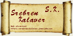 Srebren Kalaver vizit kartica